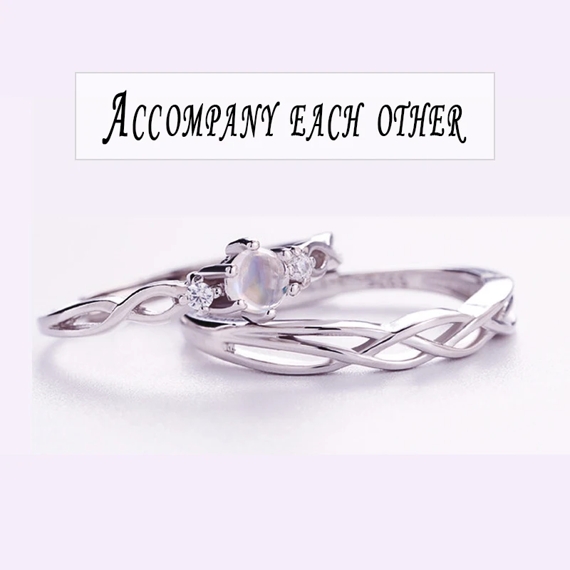 

Open couple ring a pair of engagement ring crystal Korea wild and women pair stainless steel rings Men anniversary