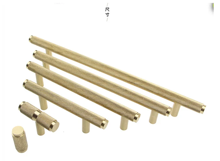 1 шт. латунная ручка для кухонного шкафа с накаткой|Ручки шкафа| |