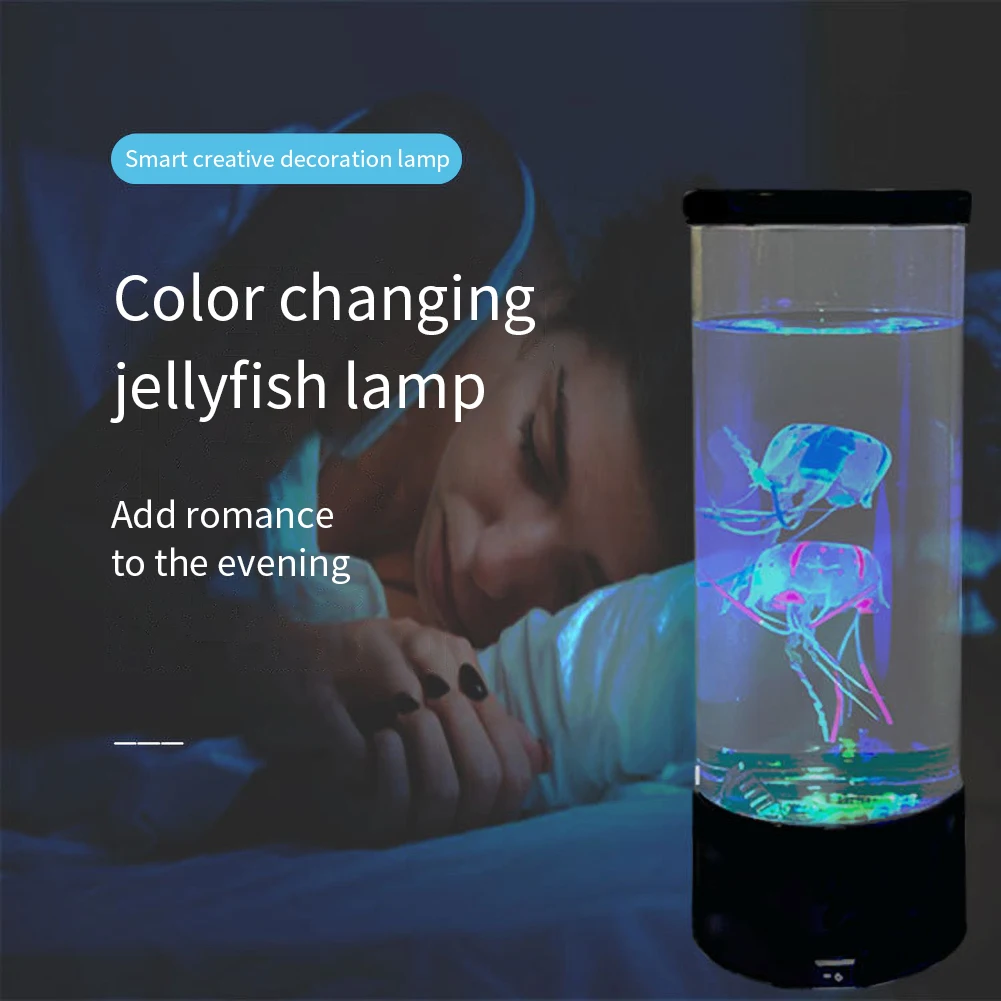 

Jellyfish Lamp with Color Changing Mood Light - Round Led Jellyfish Lava Lamp with Remote, Usb Jellyfish Aquarium for Home Offic