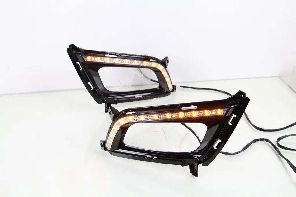 

Pair DRL Daytime Running Fog Light With Turn Lamp For Kia K5 Optima 2014-2015