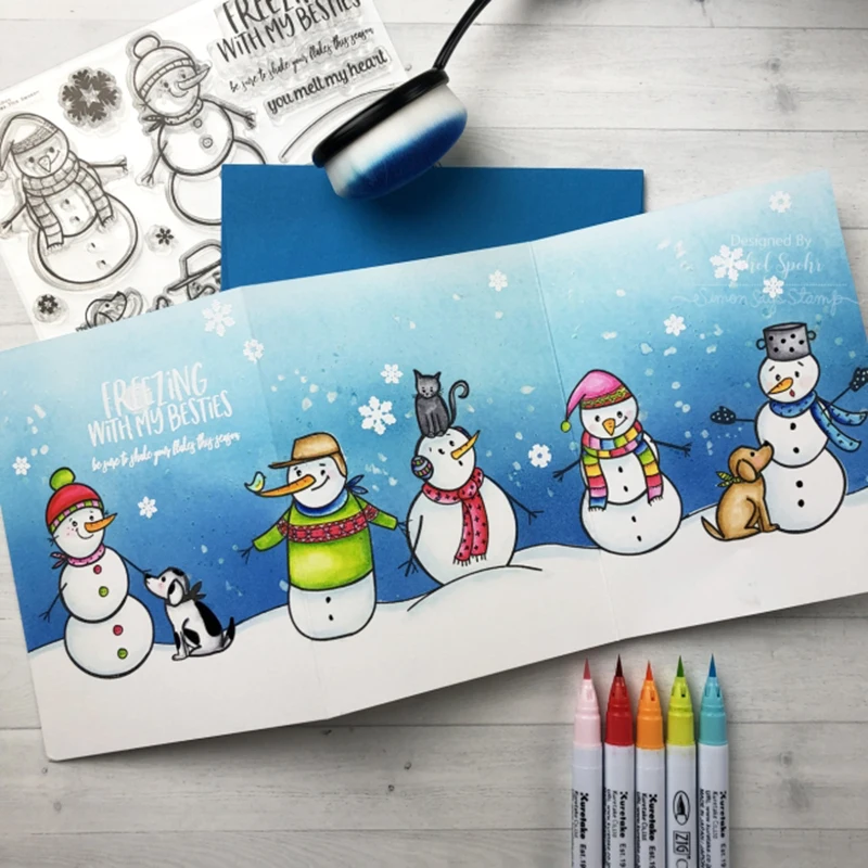 CH Snowmen металлические режущие штампы и штампы DIY Скрапбукинг карты трафарет бумага ремесло ручной работы Альбом руководство-продавец