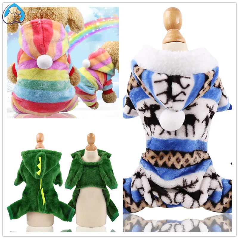 

Fleece Soft Warm Pet Dog Jumpsuits Clothing for Dogs Pajamas Small Puppy Coat Pet Outfits Hoodie Clothing Cats Clothes Christmas