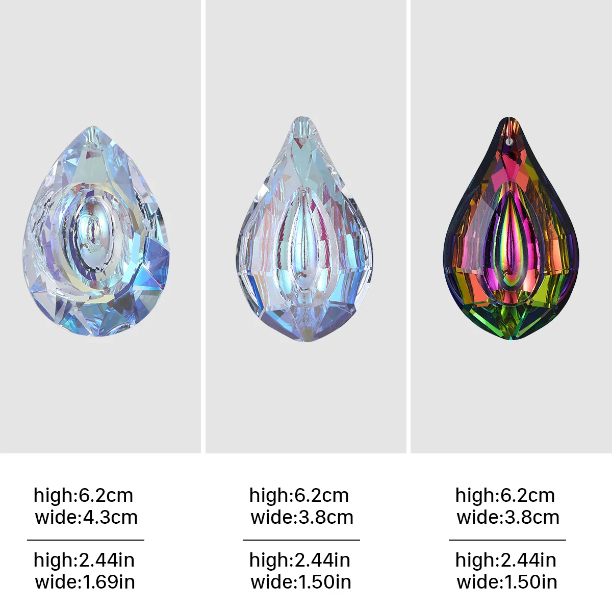 Подвесные кристаллы призмы Ловец Солнца для украшения окон 76 мм AB-цвет детали