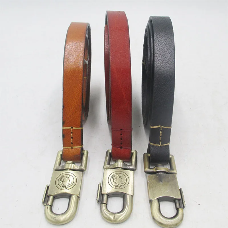 Большой Поводок из натуральной кожи для собак поводок обучения ходьбе свинцовые