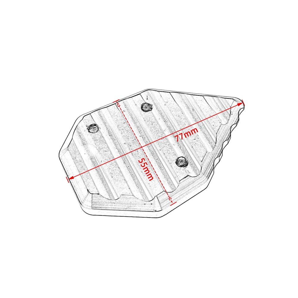 Алюминиевая боковая подставка для мотоцикла выдвижная удлинительная пластина