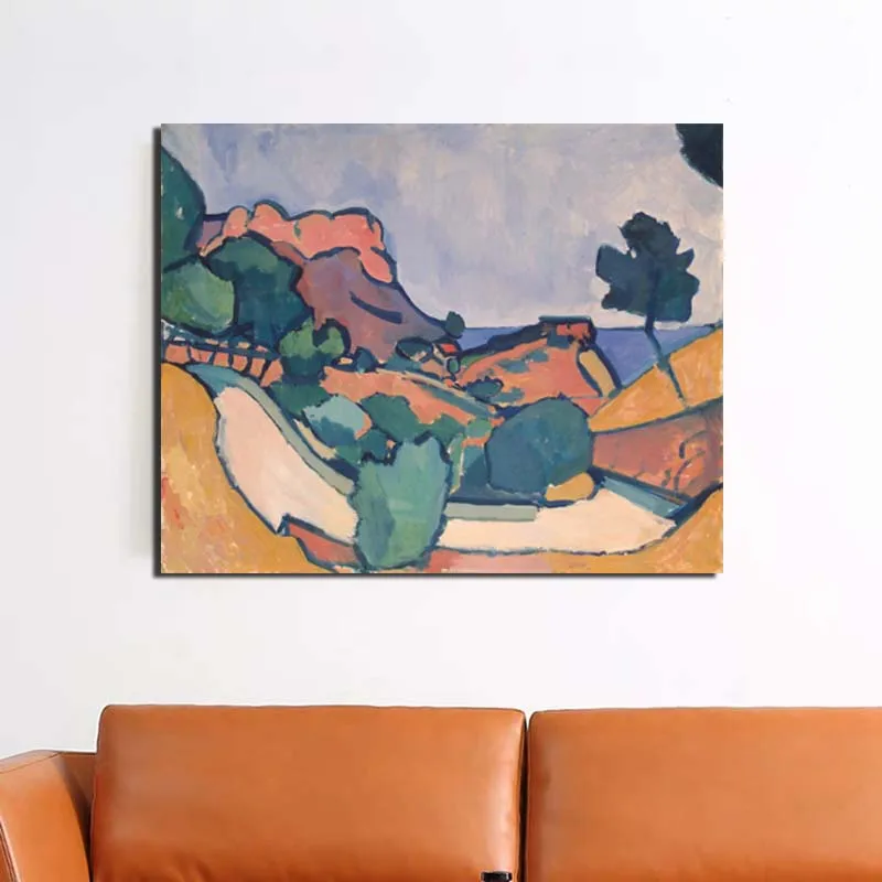 

Andre Derain Mountain Canvas Painting Print Living Room Home Decoration Artwork Modern Wall Art Oil Painting Posters Pictures