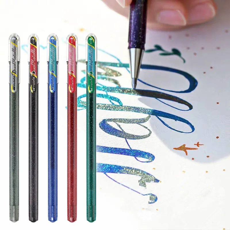 Гелевая ручка Pentel K110 0 8/1 мм гибридная блестящая двухцветная молочного цвета 1 шт. |