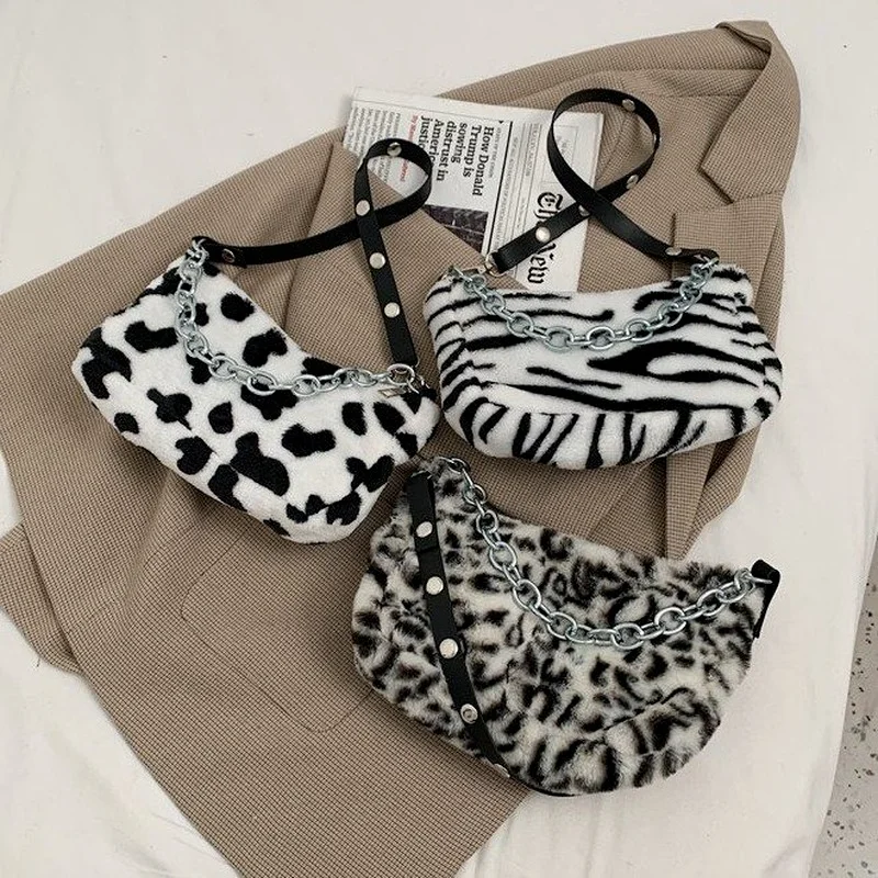 

Cow Dots Women Shoulder Handbags Classic Texture Delicate Creative Chic Ladies Hobos Totes Female Messenger Bags Purse