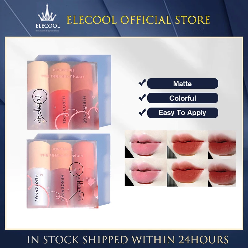 

Блеск для губ с милым дизайном, 3 шт./компл., стильный молочный коктейль, увлажняющий, не прилипает, не накачивается, масло для губ со стойкой ц...