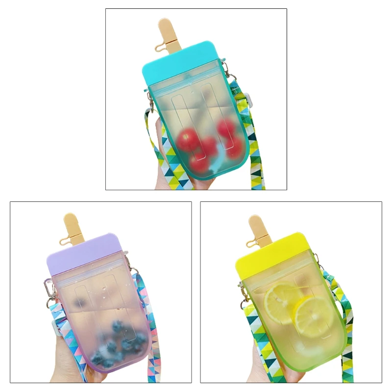 

F63A Plastic Water Bottles Outdoor Transparent Travle Cups Juice Drinking Cups Jug Gifts Suitable for Adults Children Friends