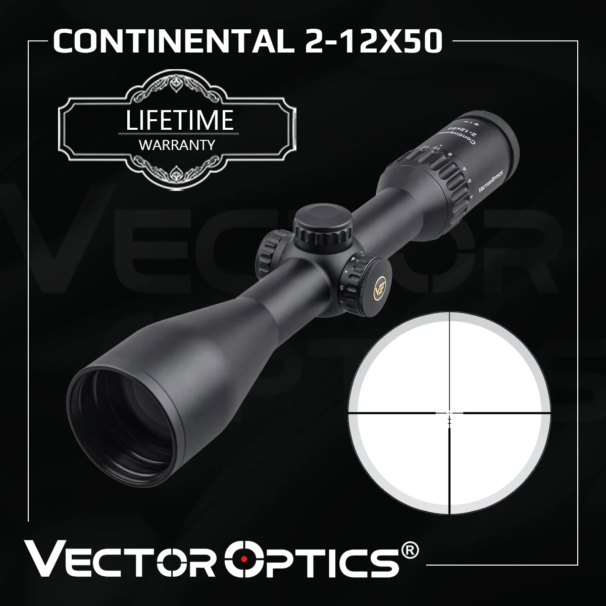 Векторная оптика Continental 2 12x50 оптический прицел для охотничьей винтовки 1/4 MOA
