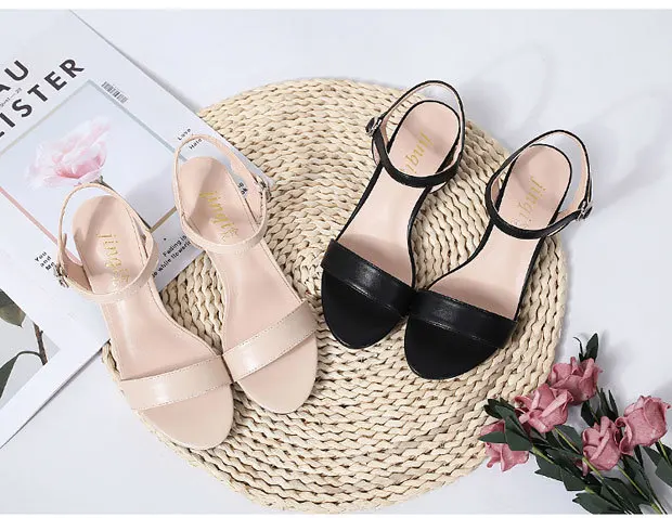 Сандалии женские летние 2020 новые модные в Корейском стиле для студентов грубая