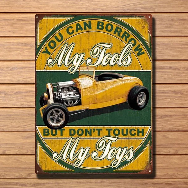 

Оловянный Ретро-плакат My Tools, модный винтажный металлический постер для бара, паба, украшение для стен