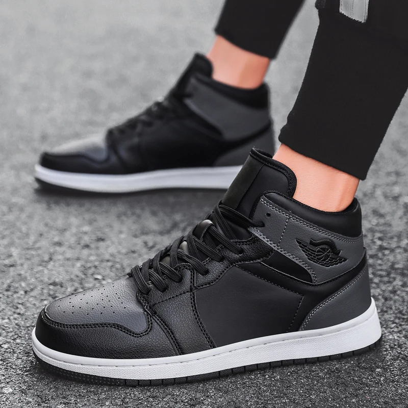 Обувь для скейтбординга мужская обувь дешевые мужские кроссовки высокая кожаная