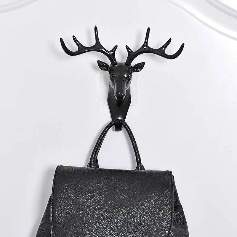 

Hanging Wall Hook Retro Deer Head Antler Hanging Hat Key Bag Antler Hanger Hanging Wall Decoration