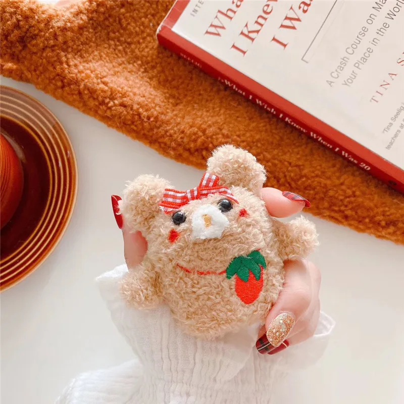 

Plush for Apple Airpods Bluetooth Wireless Headset Cover Lovely fall Proof Soft Shell