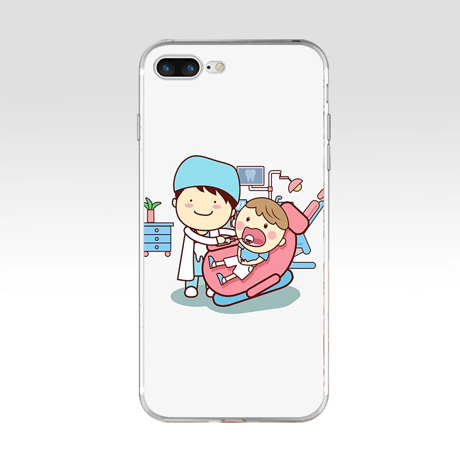 110FG стоматолога зубной коронный зуб Мягкий ТПУ силиконовый чехол для Apple iPhone5 5s se 6