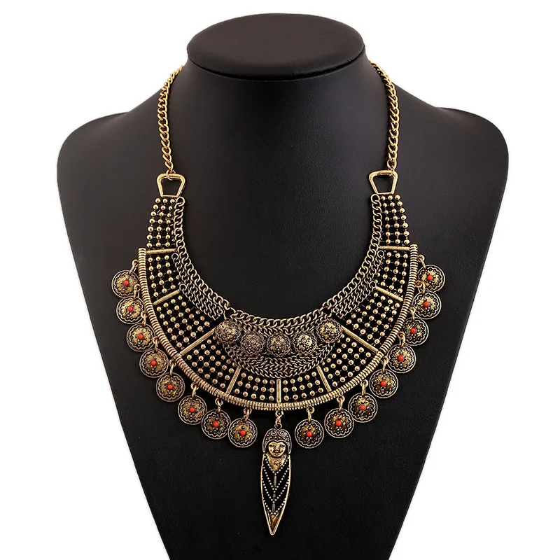 Женское винтажное ожерелье-чокер из металлического сплава в богемном стиле |