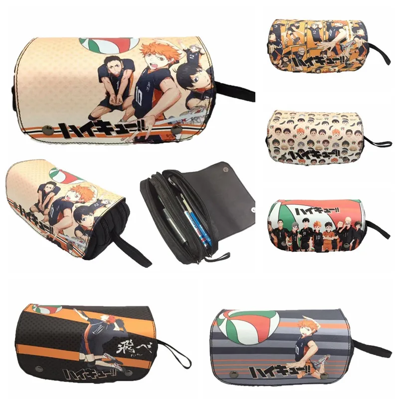 

Милый Аниме Haikyuu! Косметичка на молнии, чехол для карандашей, чехол для макияжа, школьная сумка для ручек, сумка для канцелярских принадлежно...