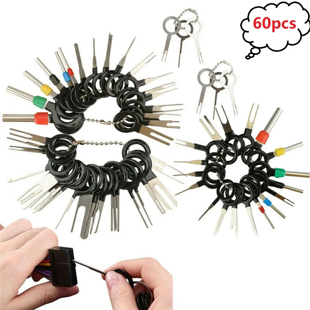 

New High Quality 60PCS Car Pin Extractor Terminal Removal Tool Set Electrical Wiring Crimp Connector Remover Hand Tool Kit
