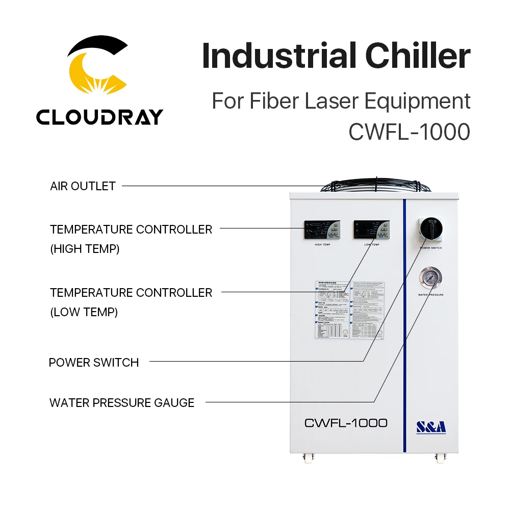 Cloudray S & A CWFL 1000AN 1000BN промышленный воздушный водяной охладитель для волоконно