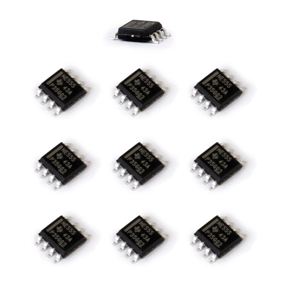 

10pcs 4.5-16V NE555 SOP8 Integrated Circuit Timer Kits Component
