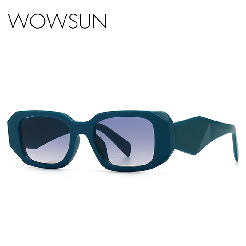 

Солнцезащитные очки WOWSUN для мужчин и женщин, винтажные классические толстые прямоугольные солнечные очки, с защитой UV400