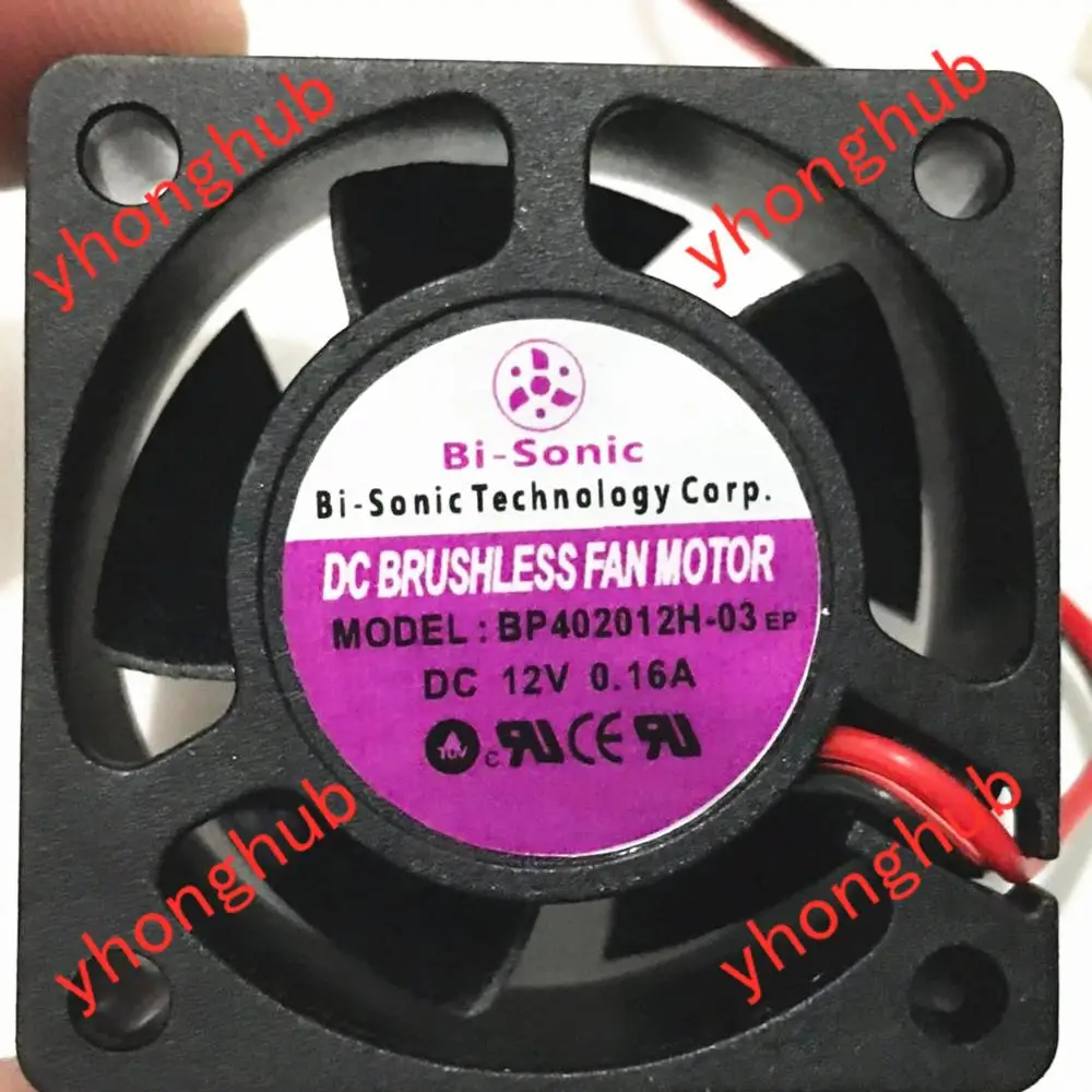 Би Sonic зубная щётка BP402012H 03 DC 12V 0.16A 40x40x20 мм 2 провод Сервер вентилятор