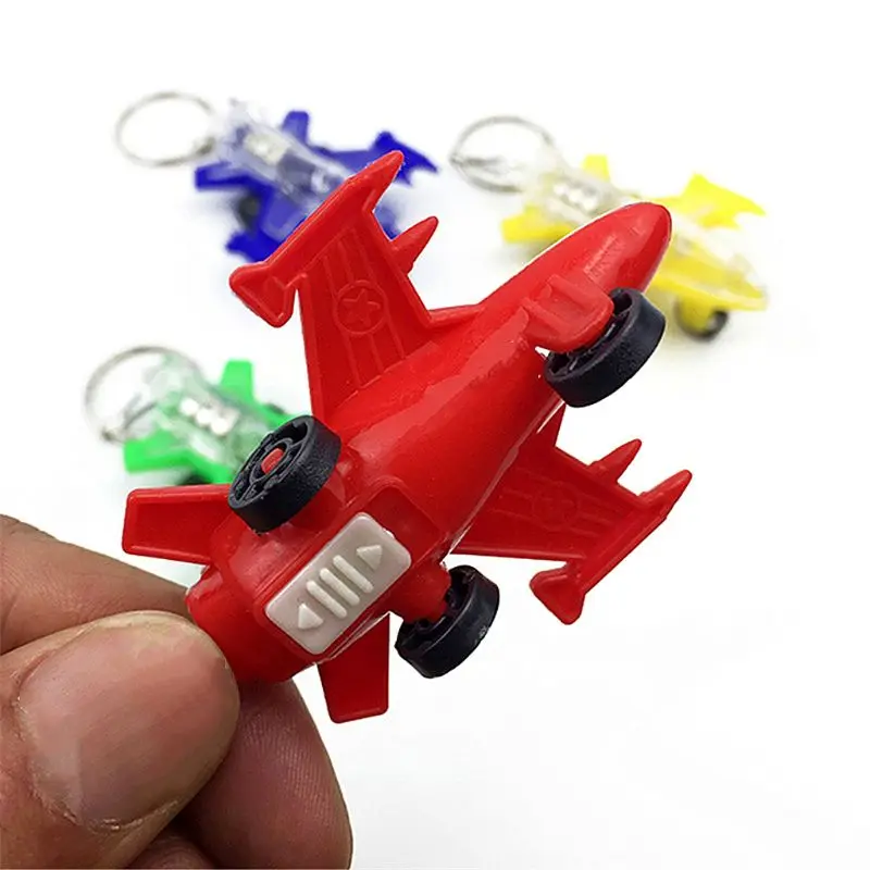 

Mini Plane LED Light-Up Toys Keychain Party Favors Kids Toy Gift Gadgets Bag Pendant