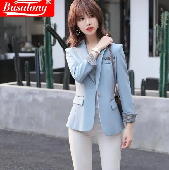

2020 Summer and Autumn Long sleeve Women jacket OL business workwear Blazer Formal Outwear female clothes