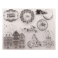 wishing candle transparent clear silicone stamp seal diy scrapbook rubber stamping coloring embossing diary decoration reusable