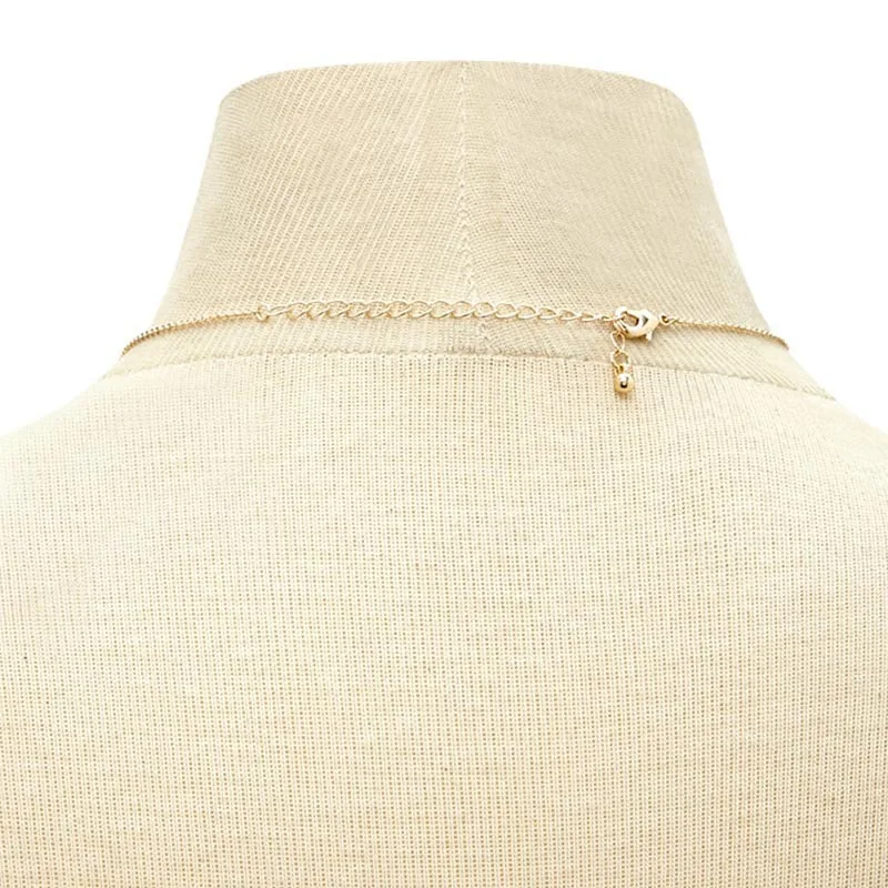 

Bohemia Gold Color Cute Beads Charms Necklace Women Hip-hop Layered Chain Bead Choker Female Clavicle Collares Collier XL454