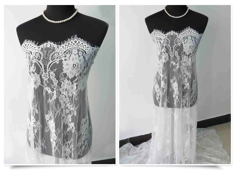 

Аксессуары для одежды, кружевная ткань с ресницами, кружево с вышивкой «сделай сам», 100% полиэстер, Французская ткань