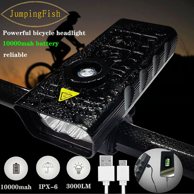 

Waterproof USB 10000mah Front Bike Light 5 XM-L T6 LED Powerful MTB Bicyle Lamp 4 Modes Rechargeable Flashlight Bicycle Light