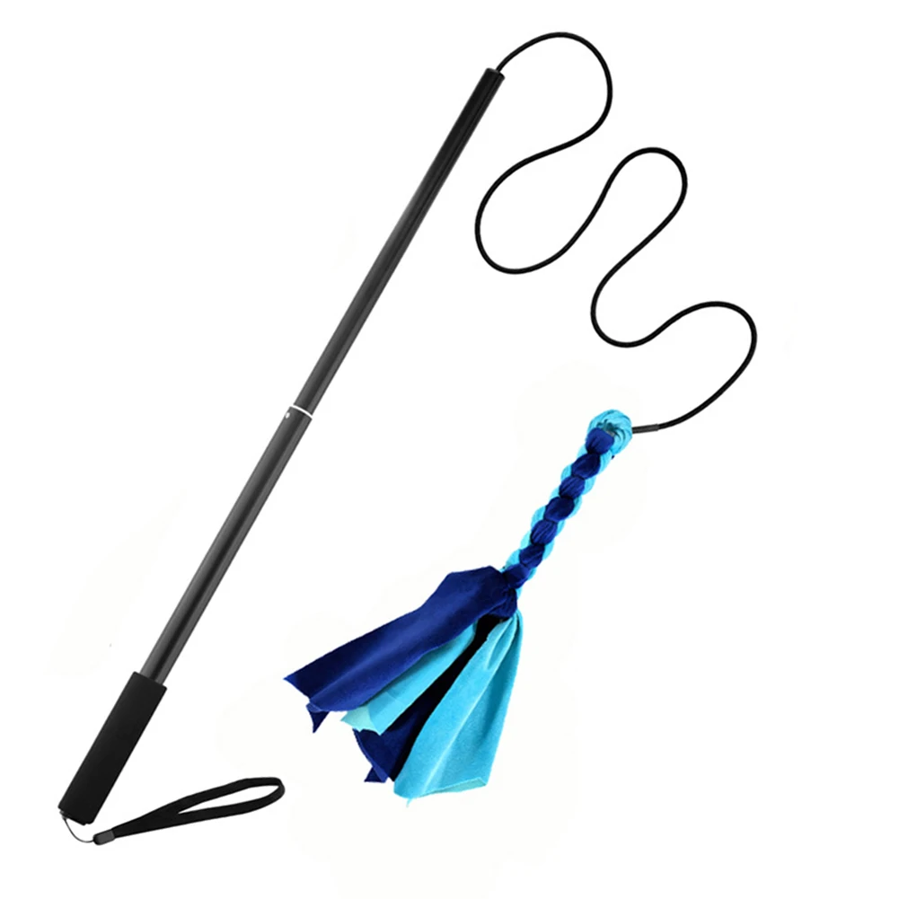 

Teaser Dog Flirt Pole Outdoor Lure Stick Extendable Pet Training Chewing Rope Retractable Stick Dog Walker Pet Training Rod