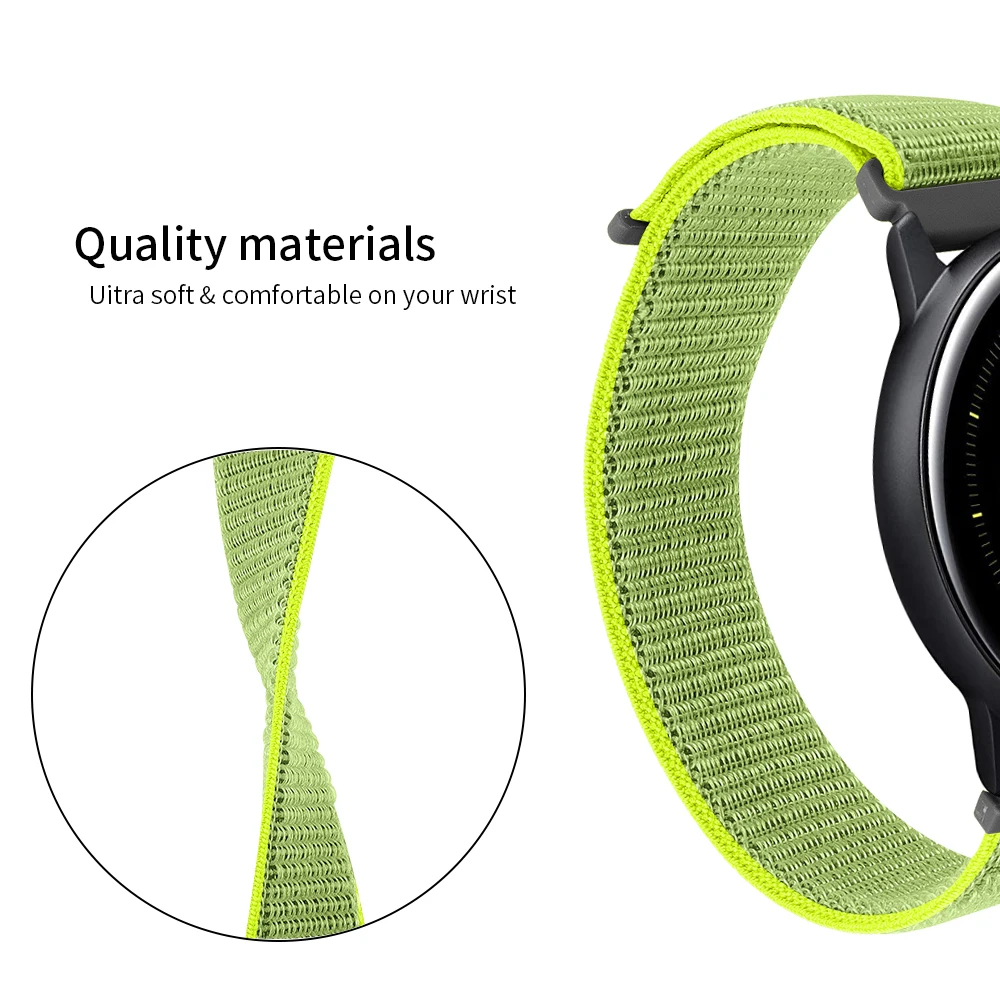 20 мм ремешок для часов Quick Release для samsung Galaxy Watch Active 2 Band Galaxy 42 мм ремешок Classic gear S2 спортивные часы с нейлоновым ремешком