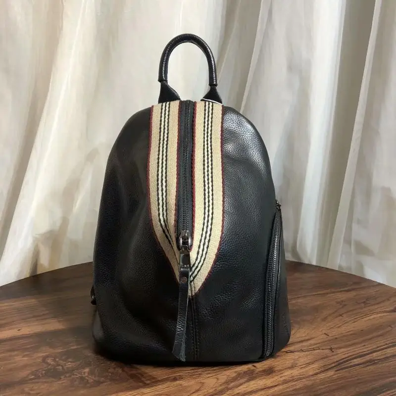 

Женский рюкзак-кошелек в стиле ретро, классический вместительный дорожный ранец из воловьей кожи с защитой от кражи, школьная сумка для жен...