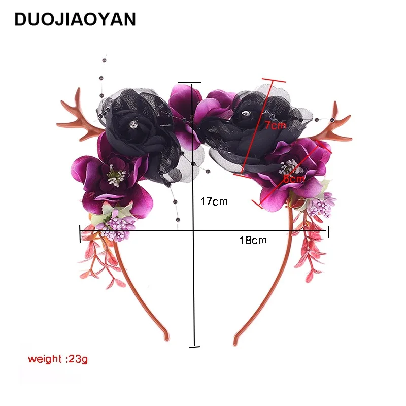 Рождественские ободки для волос заколка с цветком повязка на голову