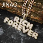 Пользовательское имя льдом пузырь цепочка с буквами ожерелья с подвесками для мужчин's Подвески Циркон в стиле хип-хоп, ювелирное изделие с теннис цепи