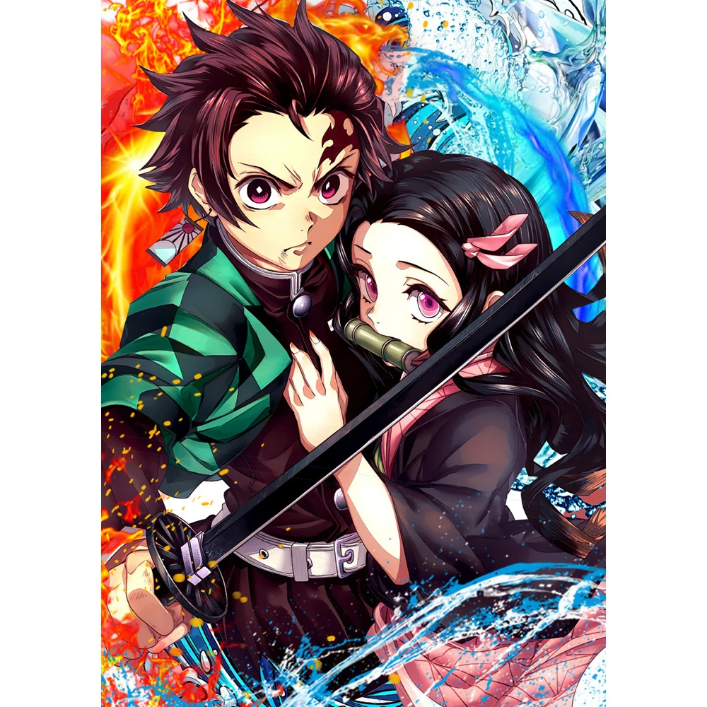 5D картины для алмазной вышивки демон убийца арт Kimetsu без Yaiba картина постер