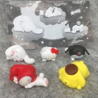 gacha sleep version melody big eared rabbit figures ufo catcher doll ornaments animation derivatives peripheral products toys