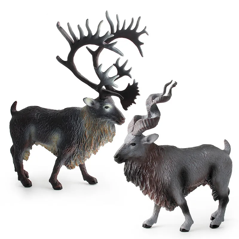 

New Big Size Simulation Wild Animal Toys Plastic Goat Reindeer Action Figures Educational Toy for Children Kid Toy Figures Toys
