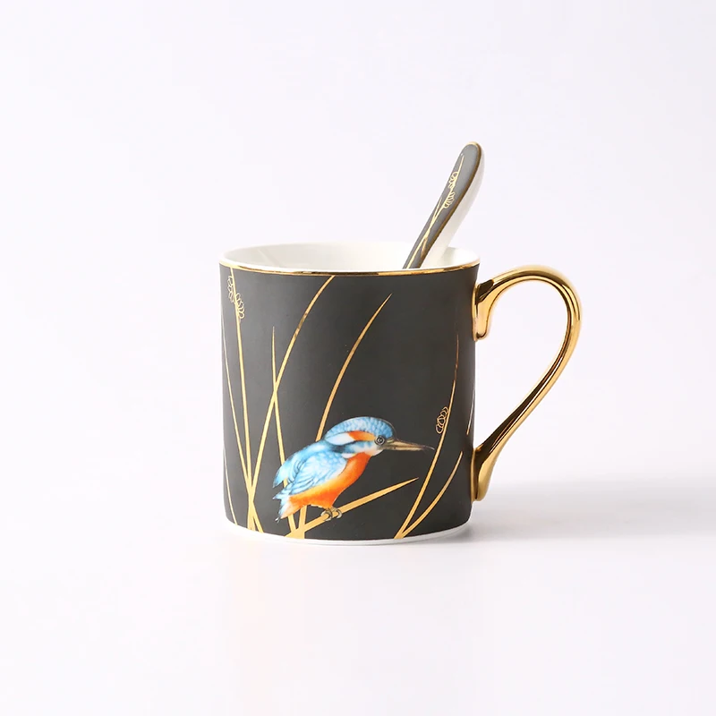 Большой фарфоровый кофейный чай с животным принтом фотографические винтажные