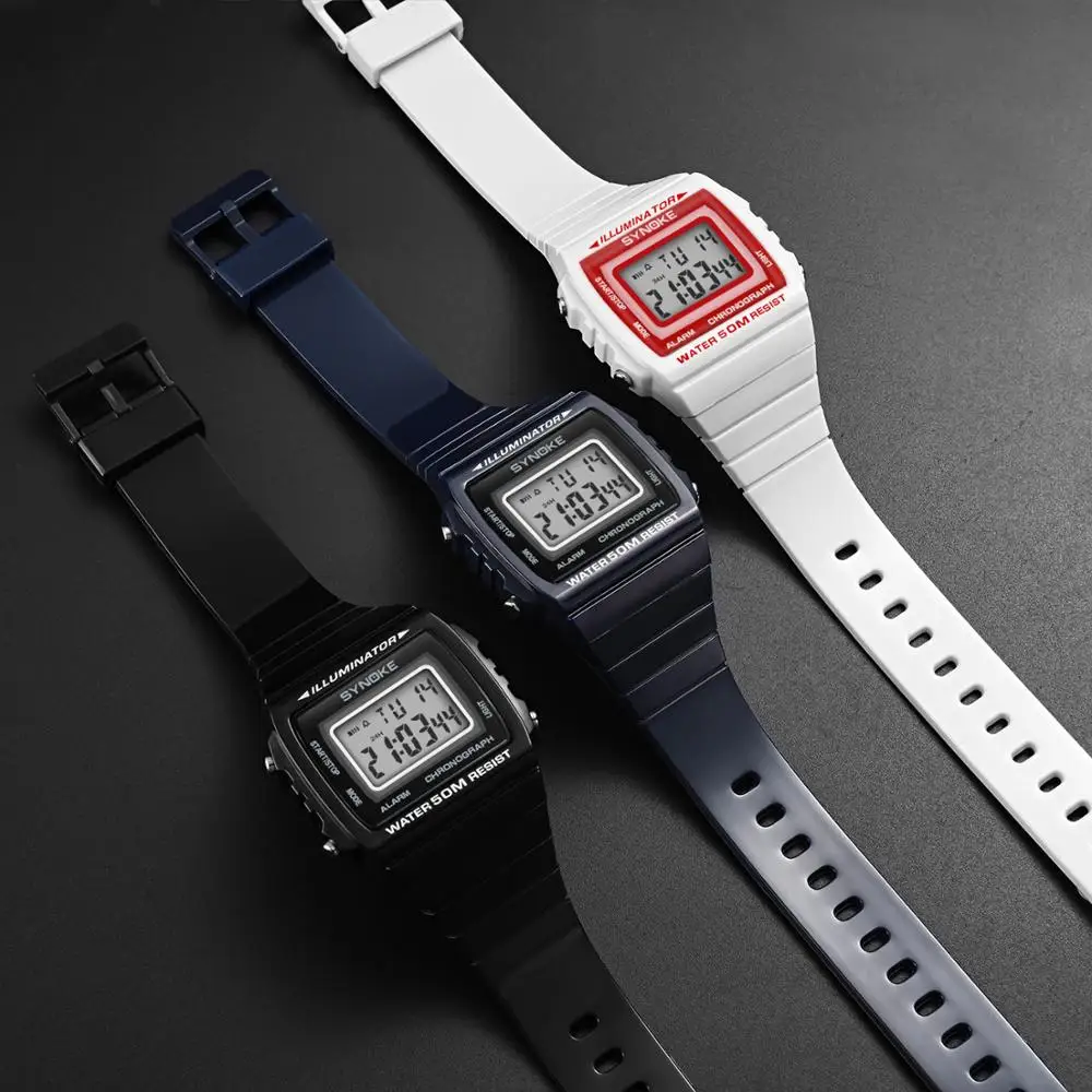 

Synoke Watches Mens Waterproof Ultra-Thin Led Women Luxury Watch For Men Digital Wristwatch Sport Watch Man Relogio Masculino