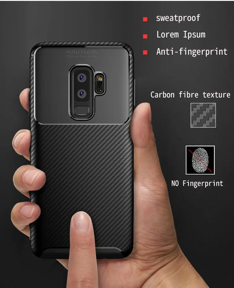 Чехол из углеродного волокна кремнезема для samsung Galaxy S9 Note10 Plus, чехол из ТПУ для samsung Note10 S9plus Galaxy Note9