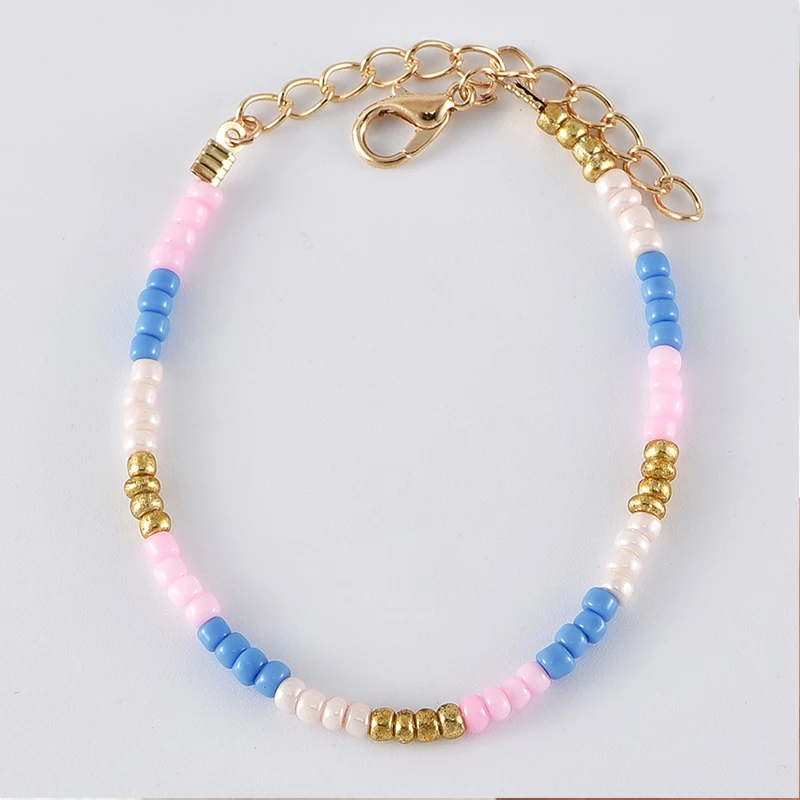 Женские браслеты 5 шт./компл. красочные бусины ракушки морской лошадь знак мира