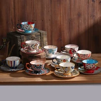 nordic modern coffee cup and saucer set luxury fashion ceramics coffee cups breakfast creativity platillo de taza mugs bc50bd