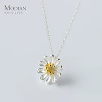 modian loverly chrysanthemum adjustable sterling silver 925 pendant necklace for women link chain necklace fine jewelry 2020 new