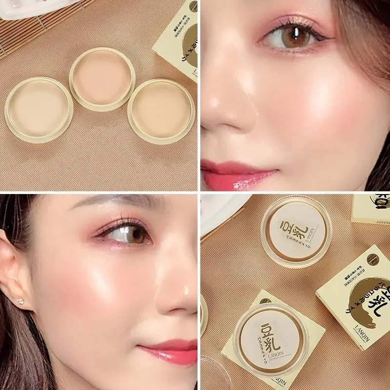 

Japanese Transparent Face Pressed Powder Long Lasting Whitening Waterproof Finish Oil Control Face Foundation Skin Conceale M9Q8