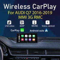 wireless carplay for audi q7 2016%ef%bd%9e2019 mmi 3g rmc system android auto mirror link siri voice control